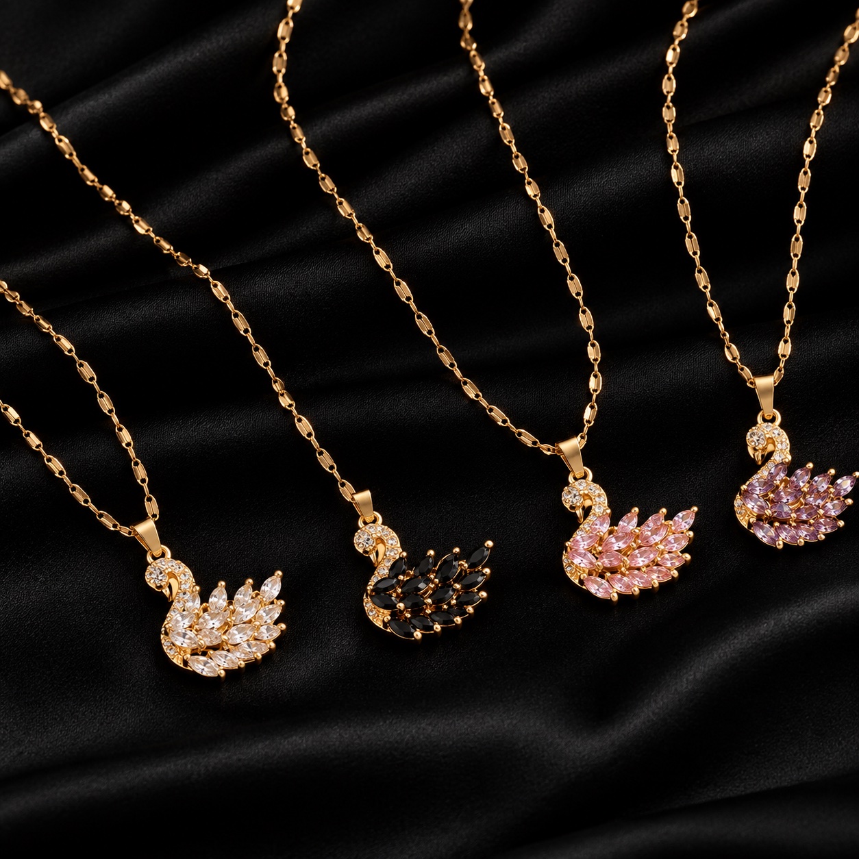 Swan necklace — necklaces by Moonelle