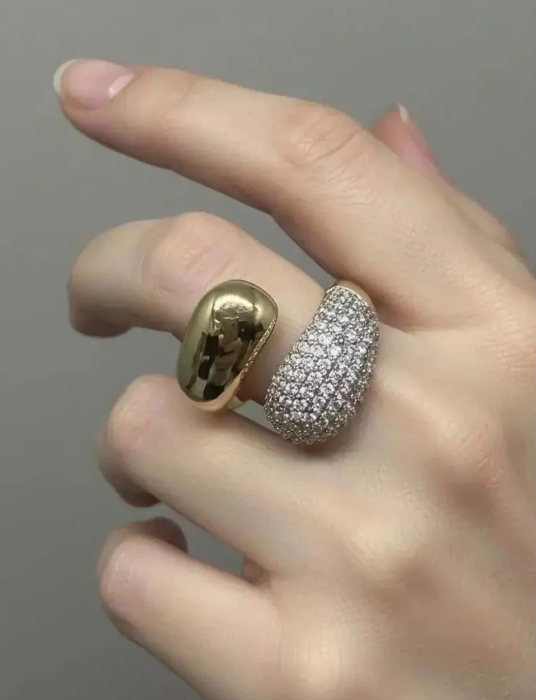 Dome crystal ring by Moonelle Official — view 1
